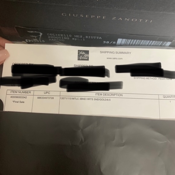 ‼️SOLD‼️Giuseppe Zanotti Metallic Three-Strap Sandal - Picture 6 of 6